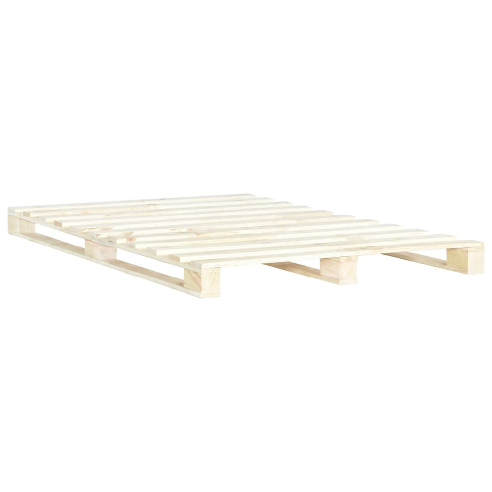 vidaXL Solid Pine Pallet Bed 140x200 cm