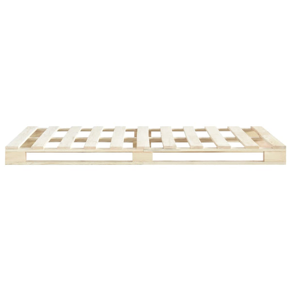 vidaXL Solid Pine Pallet Bed 140x200 cm