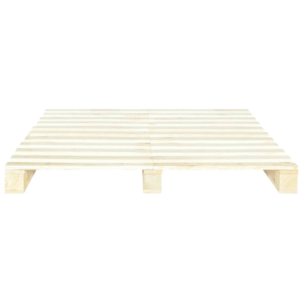 vidaXL Solid Pine Pallet Bed 140x200 cm