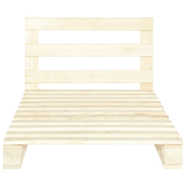 vidaXL Solid Pine Pallet Bed 100x200 cm