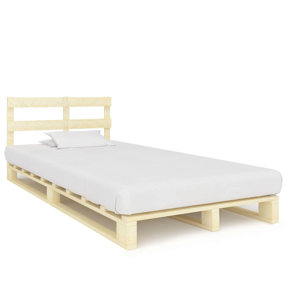 vidaXL Pine Solid Wood Pallet Bed 120x200 cm