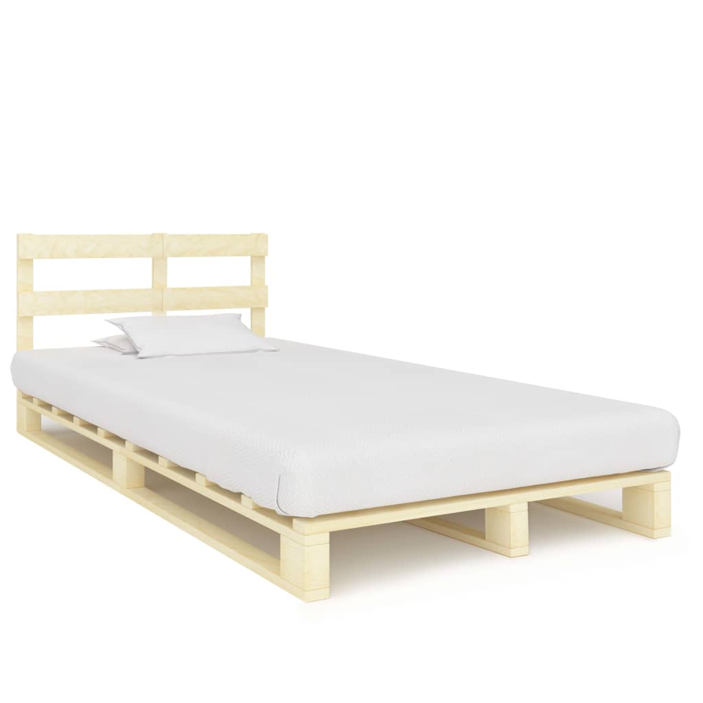 vidaXL Pine Solid Wood Pallet Bed 120x200 cm