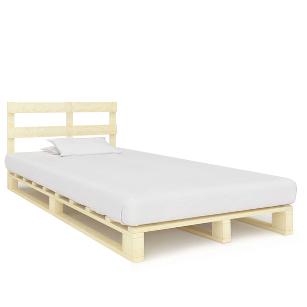 vidaXL Pine Solid Wood Pallet Bed 120x200 cm