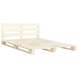 vidaXL Solid Pine Pallet Bed 140x200 cm