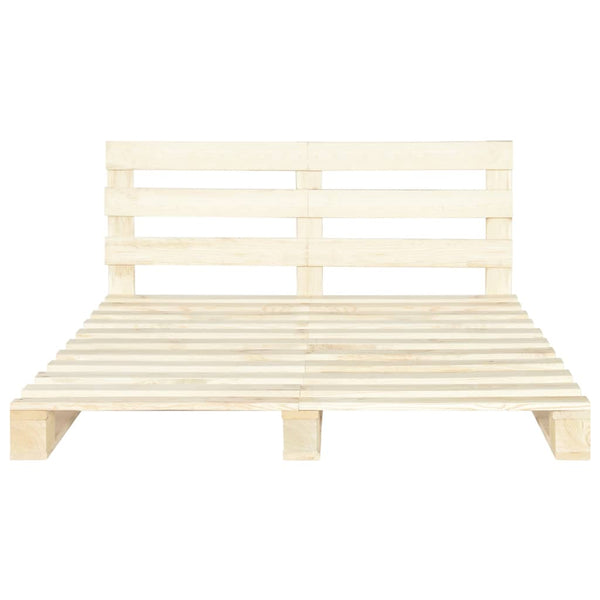 vidaXL Solid Pine Pallet Bed 140x200 cm