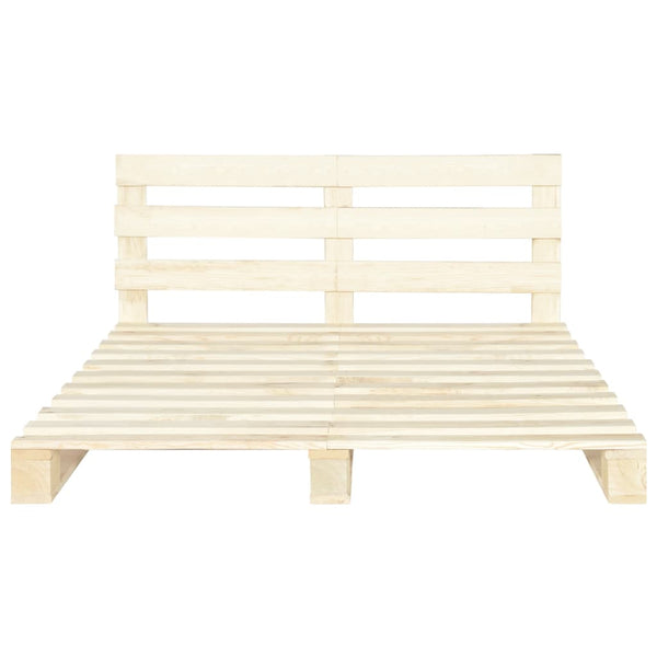 vidaXL Pine Solid Wood Pallet Bed 160x200 cm