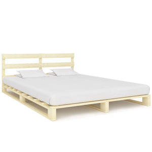 vidaXL Pallet Bed Solid Pine Wood 200x200 cm