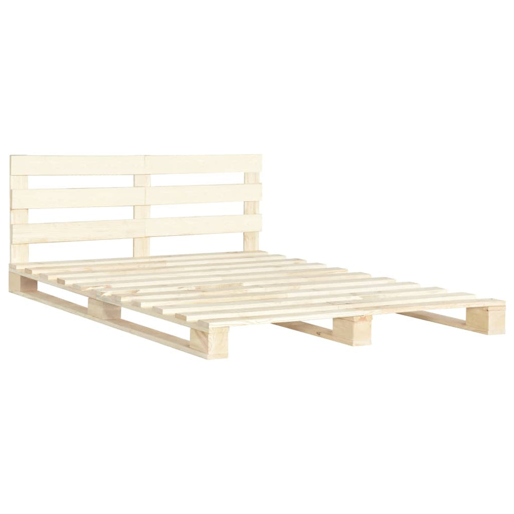 vidaXL Pallet Bed Solid Pine Wood 200x200 cm