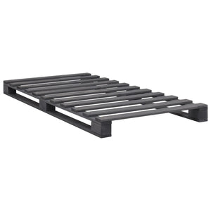 vidaXL Pallet Bed Grey Solid Pine Wood 90x200 cm