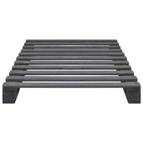 vidaXL Pallet Bed Grey Solid Pine Wood 90x200 cm