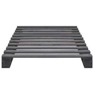vidaXL Pallet Bed Grey Solid Pine Wood 90x200 cm