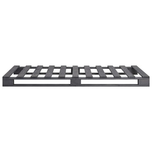 vidaXL Pallet Bed Grey Solid Pine Wood 90x200 cm