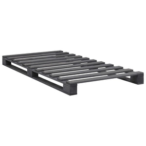 vidaXL Pallet Bed Grey Solid Pine Wood 100x200 cm
