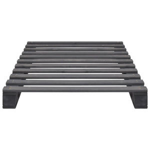 vidaXL Pallet Bed Grey Solid Pine Wood 100x200 cm