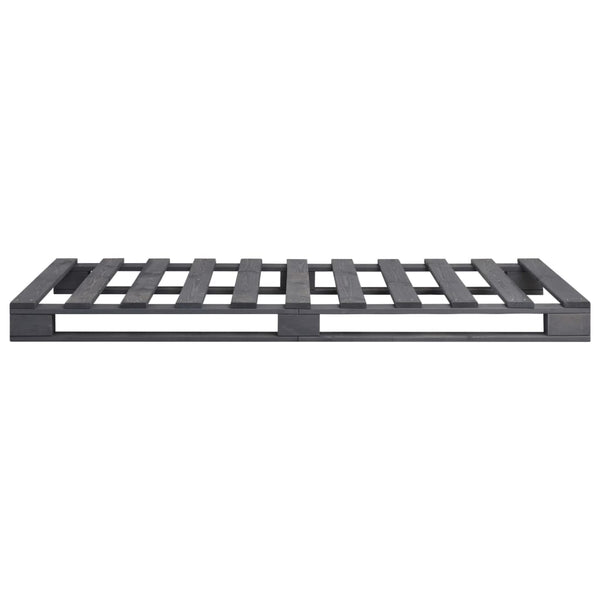 vidaXL Pallet Bed Grey Solid Pine Wood 100x200 cm