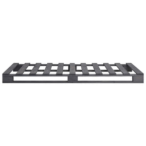 vidaXL Pallet Bed Grey Solid Pine Wood 100x200 cm