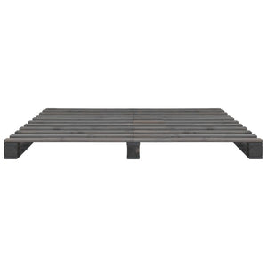 vidaXL Pallet Bed Grey Solid Pine Wood 120x200 cm