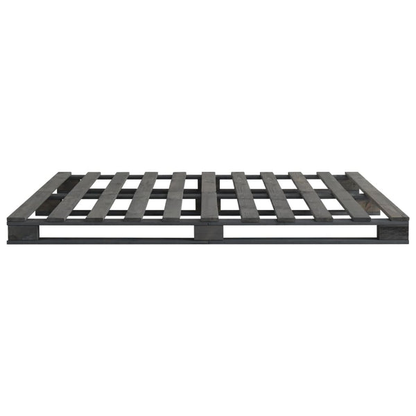 vidaXL Pallet Bed Grey Solid Pine Wood 120x200 cm