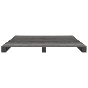 vidaXL Pallet Bed Grey Solid Pine Wood 140x200 cm