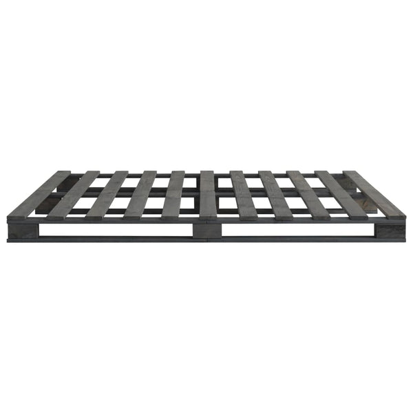 vidaXL Pallet Bed Grey Solid Pine Wood 140x200 cm