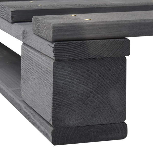 vidaXL Pallet Bed Grey Solid Pine Wood 140x200 cm