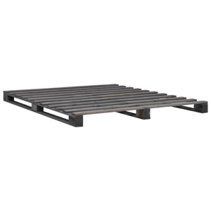 vidaXL Pallet Bed Grey Solid Pine Wood 160x200 cm