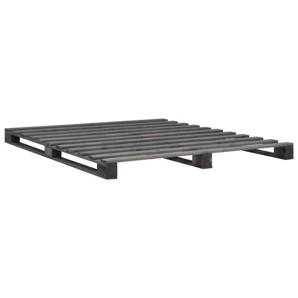 vidaXL Pallet Bed Grey Solid Pine Wood 160x200 cm