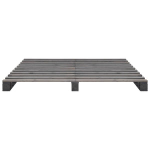 vidaXL Pallet Bed Grey Solid Pine Wood 160x200 cm