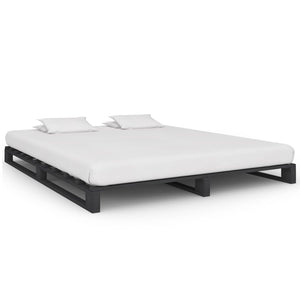 vidaXL Pallet Bed Grey Solid Pine Wood 180x200 cm
