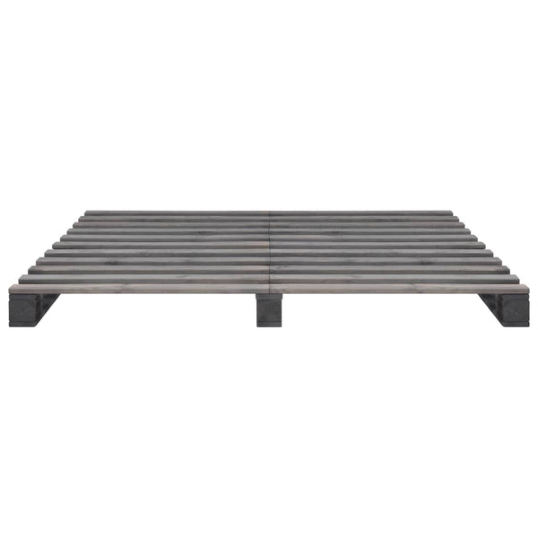 vidaXL Pallet Bed Grey Solid Pine Wood 180x200 cm