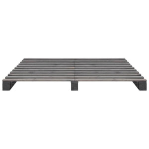 vidaXL Pallet Bed Grey Solid Pine Wood 200x200 cm