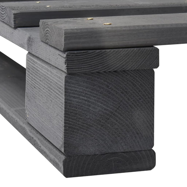 vidaXL Pallet Bed Grey Solid Pine Wood 200x200 cm