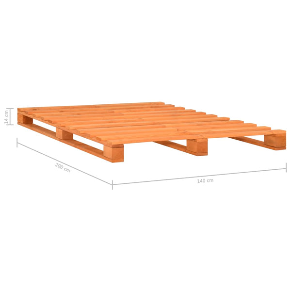 vidaXL Pallet Bed Brown Pine Wood 140x200 cm