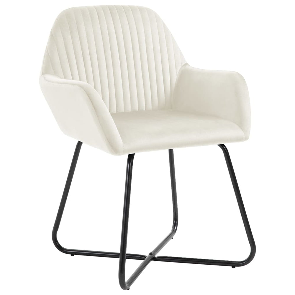 vidaXL Dining Chairs 6 pcs Cream Velvet
