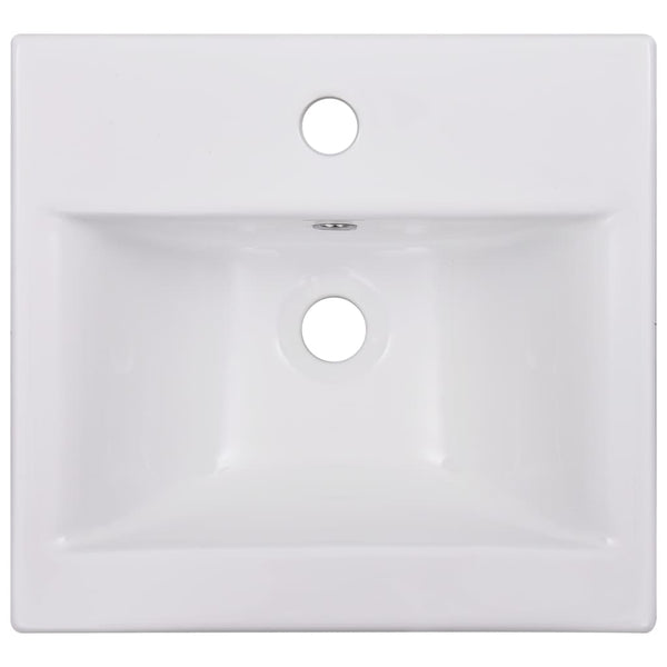 vidaXL Inset Basin 42x39x18 cm Ceramic White