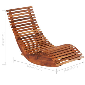 vidaXL Rocking Loungers 2 pcs Solid Acacia Wood