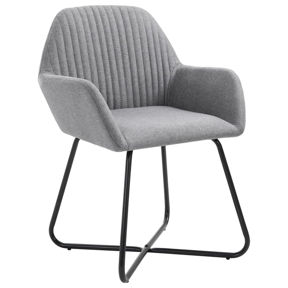 vidaXL Dining Chairs 4 pcs. Light Grey Fabric