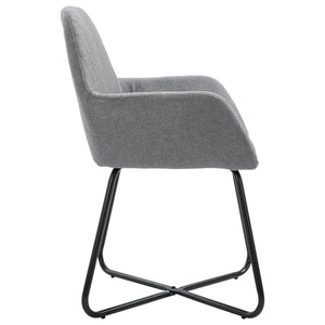 vidaXL Dining Chairs 6 pcs Light Grey Fabric