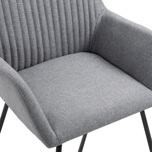 vidaXL Dining Chairs 6 pcs Light Grey Fabric