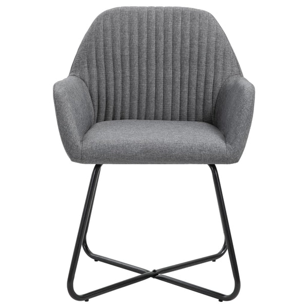 vidaXL Dining Chairs 6 pcs Dark Grey Fabric