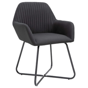 vidaXL Dining Chairs 4 pcs Black Fabric