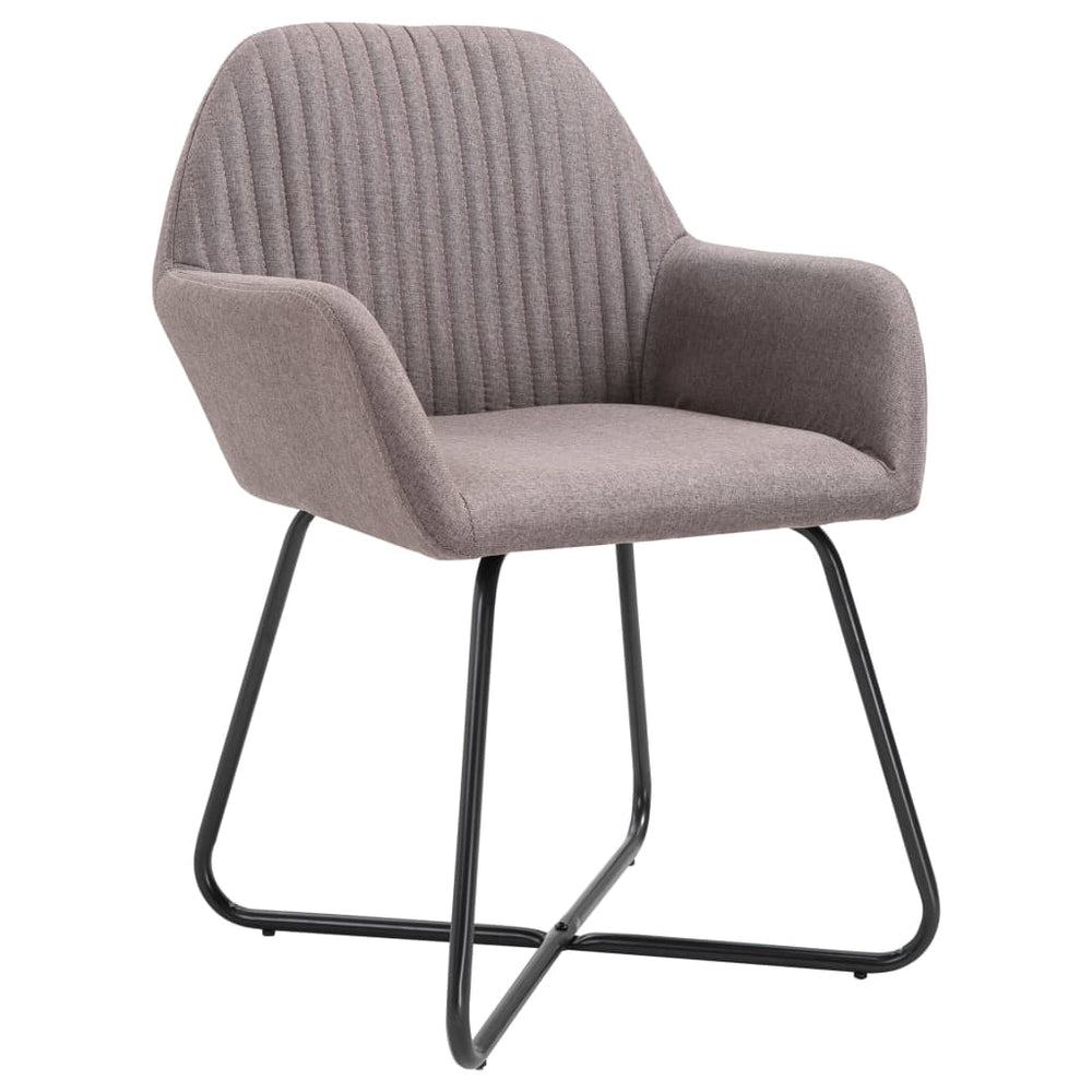 vidaXL Dining Chairs 4 pcs Taupe Fabric