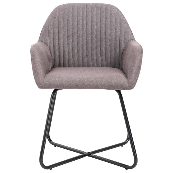 vidaXL Dining Chairs 4 pcs Taupe Fabric