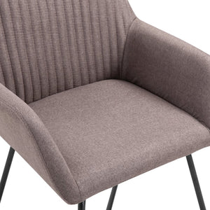 vidaXL Dining Chairs 4 pcs Taupe Fabric