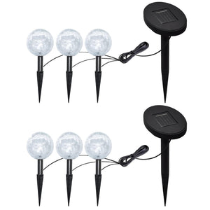 vidaXL Garden Lights 6 pcs. LED with Ground Spikes & Solar Panels