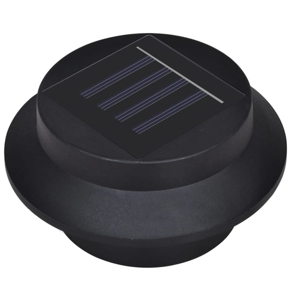vidaXL Solar Fence Outdoor Lights 12 pcs. LED Black