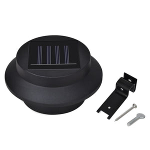 vidaXL Solar Fence Outdoor Lights 12 pcs. LED Black