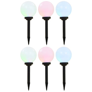 vidaXL Outdoor Solar Lights 6 pcs. LED Sphere 20 cm RGB