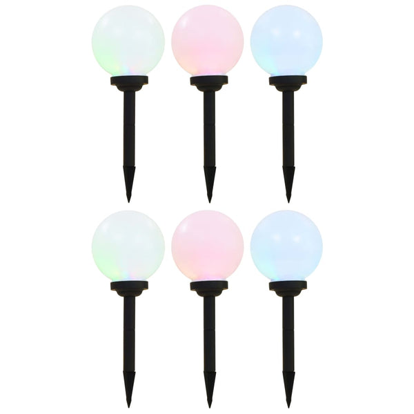 vidaXL Outdoor Solar Lights 6 pcs. LED Sphere 20 cm RGB