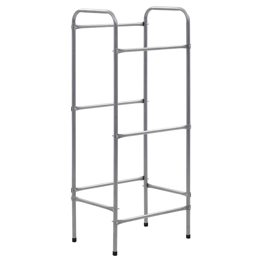 vidaXL Crate Rack for 3 Crates Silver 50x33x116 cm Steel